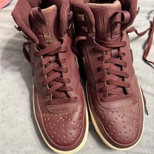 Nike Maroon High-Top Sneakers